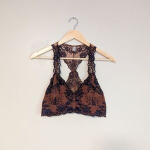 Wishlist Navy & Orange Lace Bralette